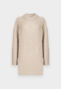 SOFT V NECK SWEATER - Πουλόβερ - light beige