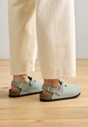 Birkenstock TOKIO LENB HEX REGULAR - Mules - pure sage