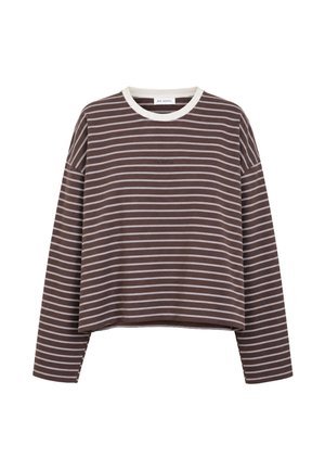 OH APRIL, REGULAR LONGSLEEVE - Longsleeve - dark brown stripe