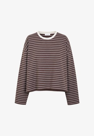 OH APRIL, REGULAR LONGSLEEVE - Longsleeve - dark brown stripe