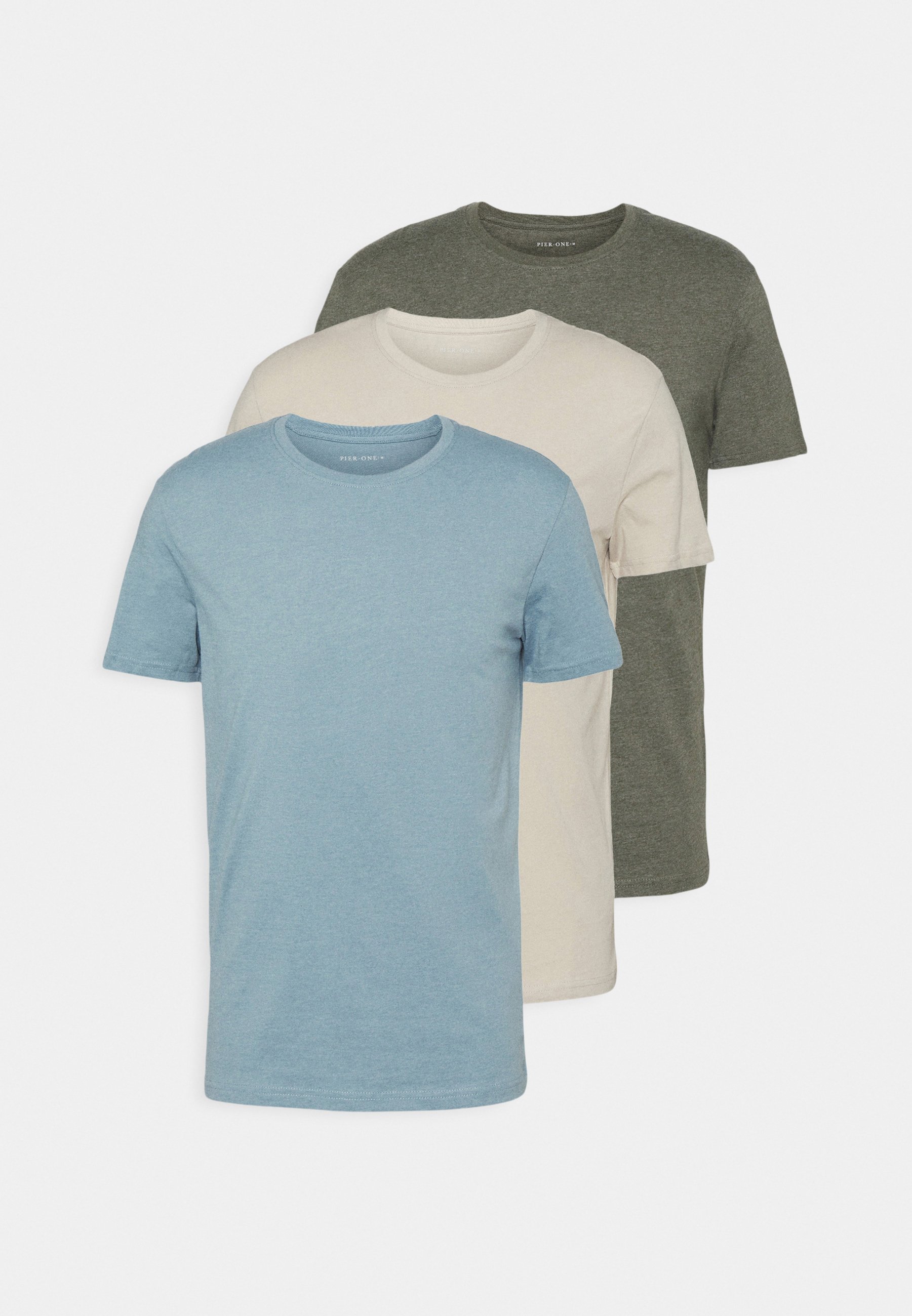 Brown/beige/light blue t-shirt