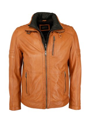 JCC MIT DOPPELTEM KRAGEN - Veste en cuir - cognac