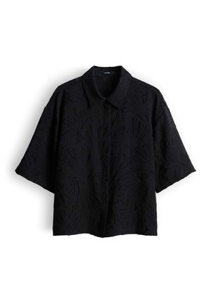 someday., BOXY FLORAL STRUCTURE - Overhemdblouse - black