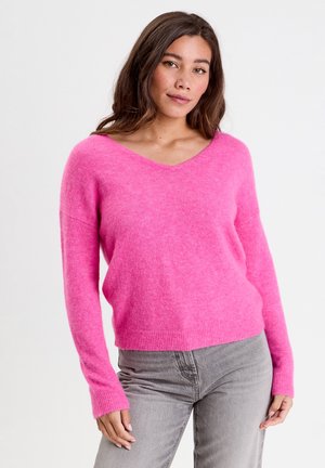 PULL MIT V-AUSSCHNITT - Pullover - rose