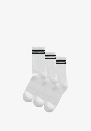 Next CUSHION 3 PACK WITH ARCH SUPPORT - Chaussettes - white black stripe