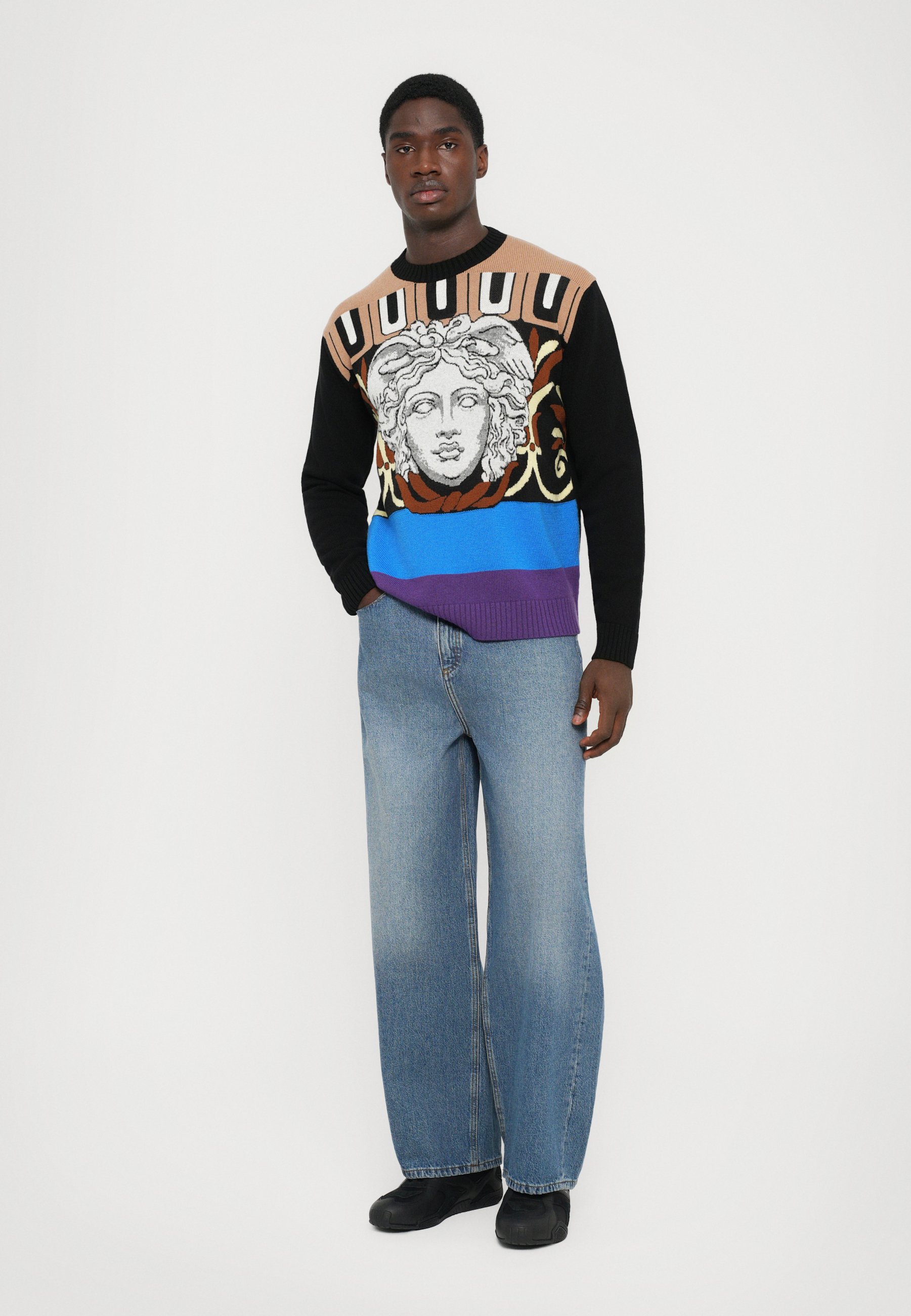 Versace MEDUSA - Pulover - multi-coloured/negru - Zalando.ro