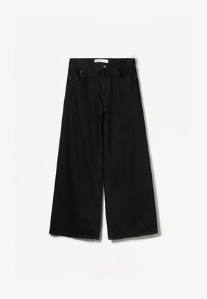 Bershka WIDE-LEG - Wide Leg - black