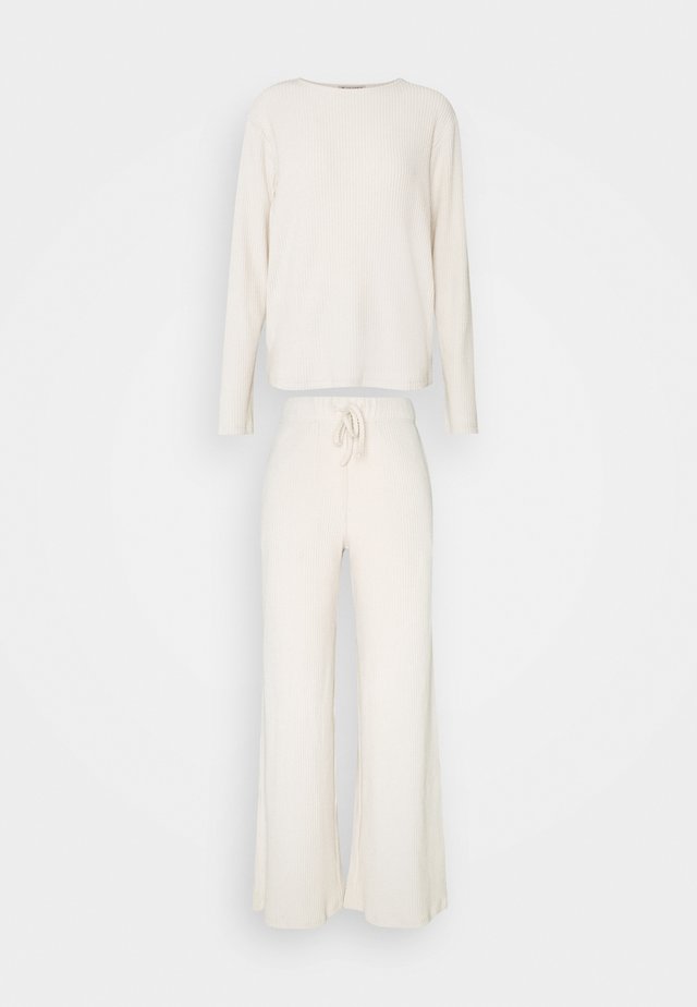 Cosy rib wide leg set - Pyjama - beige