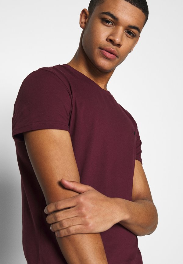 BASIC SLIM EMBROIDERY T SHIRT - Basic T-shirt - bordeaux2