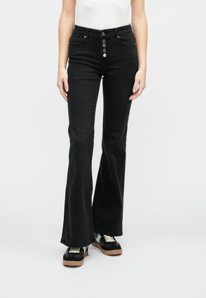 ONLLUSH FLY BUT RETRO - Jean flare - washed black