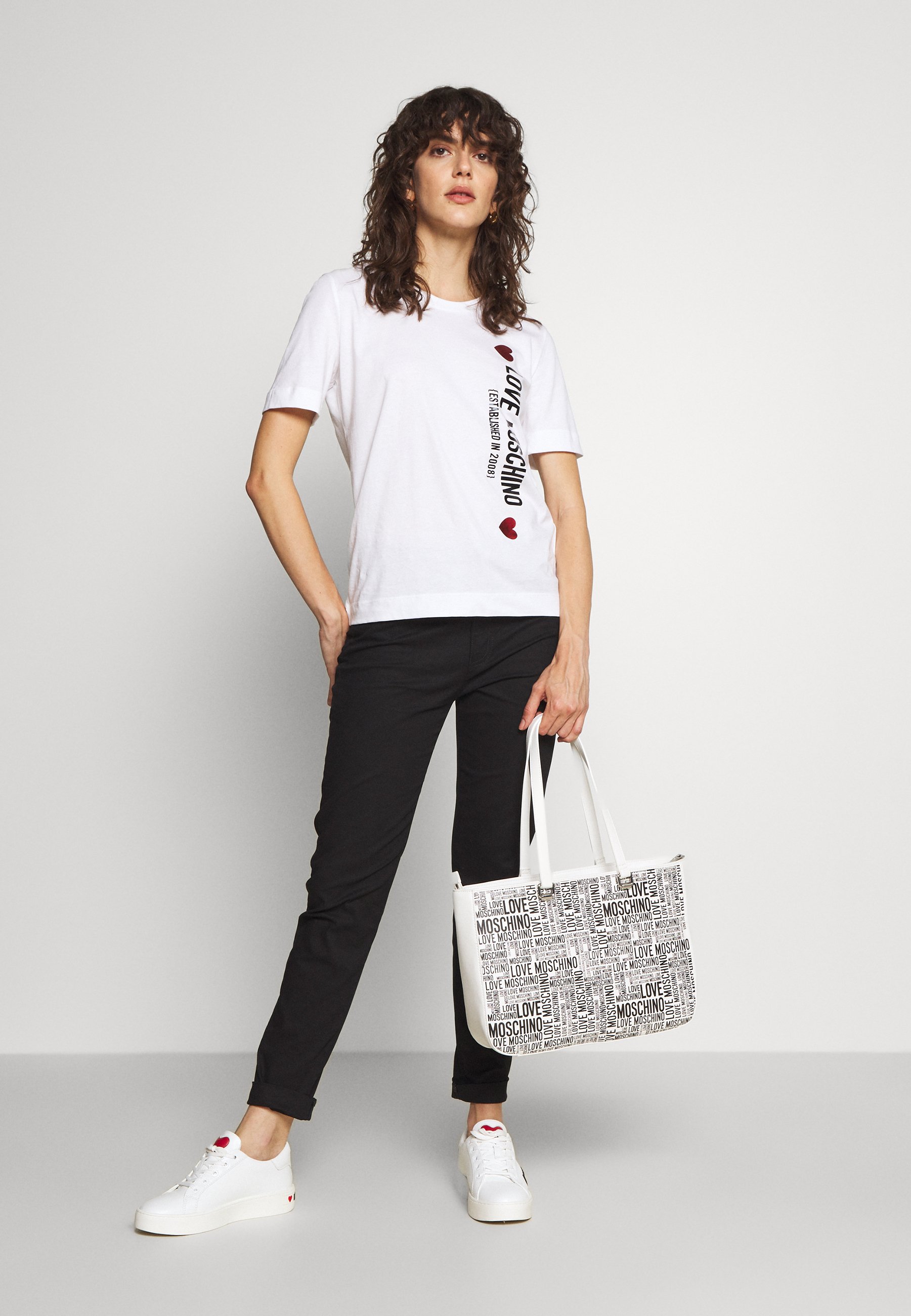 Love Moschino GRAFFITI - Borsa a mano - white/bianco - Zalando.it