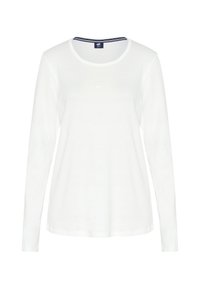 Polo Sylt im Label-Design - Langarmshirt - bright white