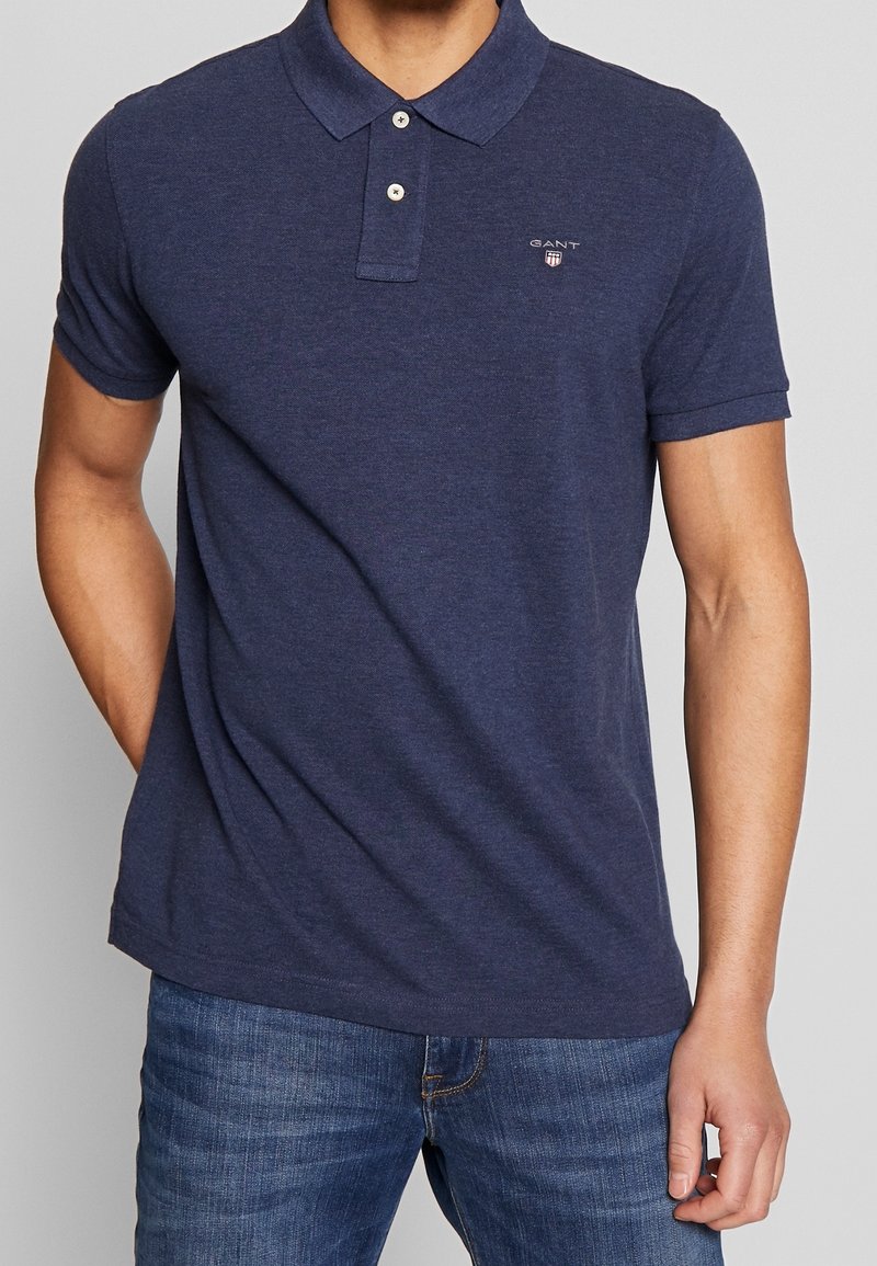 GANT Polo - mottled dark blue
