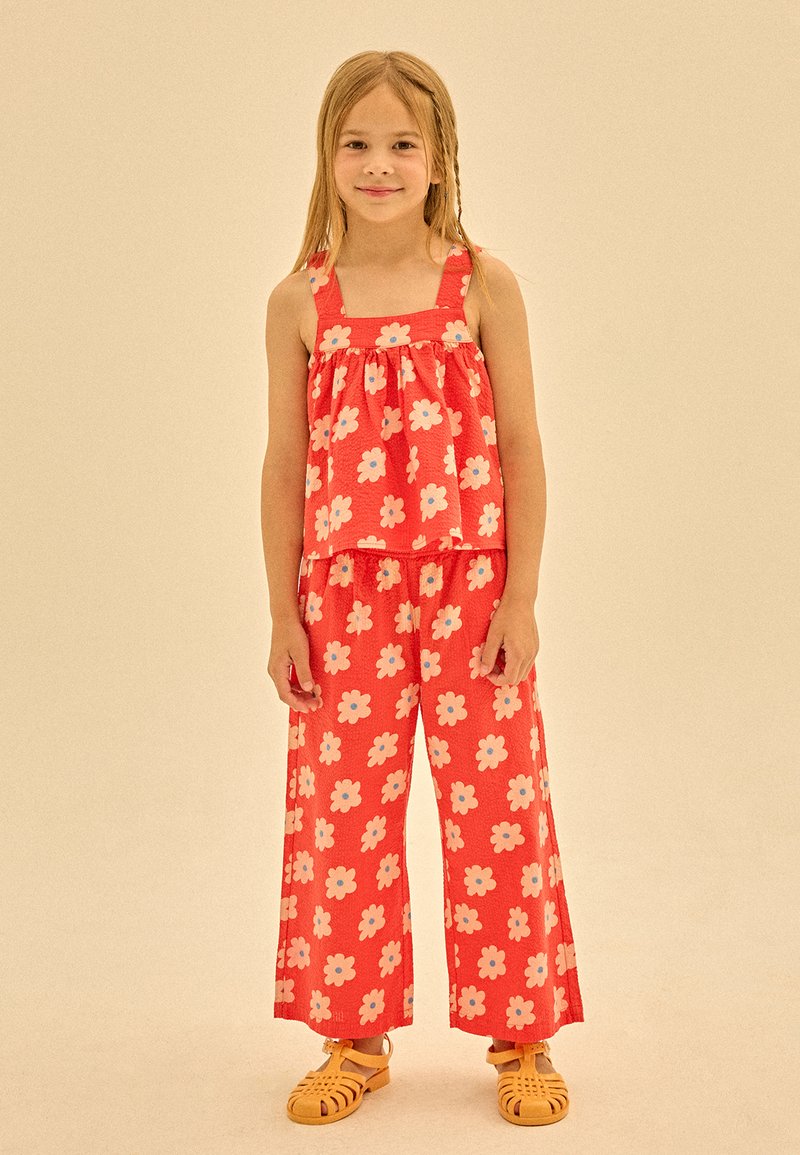 JELLY MALLOW FLORAL SLEEVELESS - Tops - red