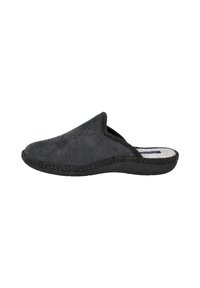 Zapato negro de tejido trenzado tipo slip-on con puntera redondeada y suela baja, con un upper texturizado y un suave forro interior.