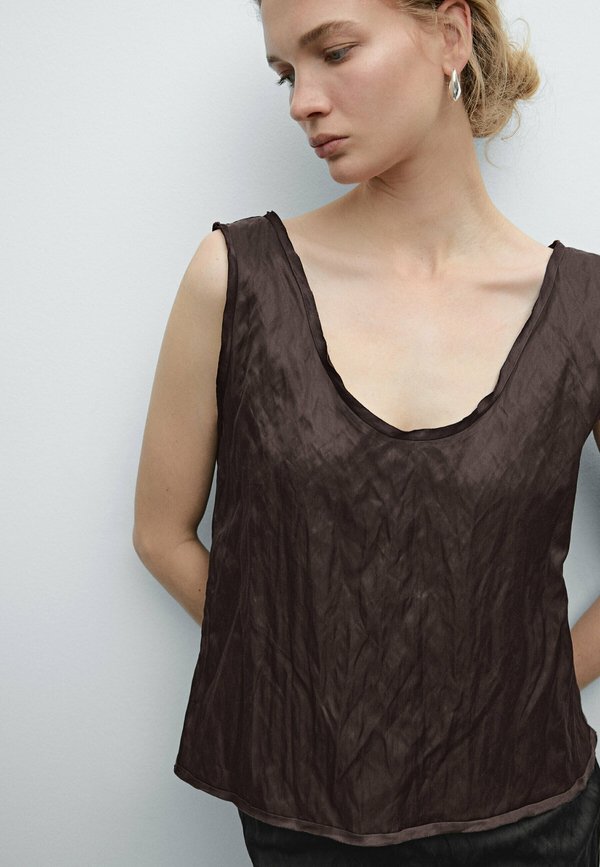 TEXTURED DETAIL  - Top - bordeaux2