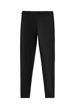 OYSHO, COMFORTLUX HIGH-RISE 65CM ANKLE-LENGTH LEGGINGS WITH BELT - Legíny – nohavice - black