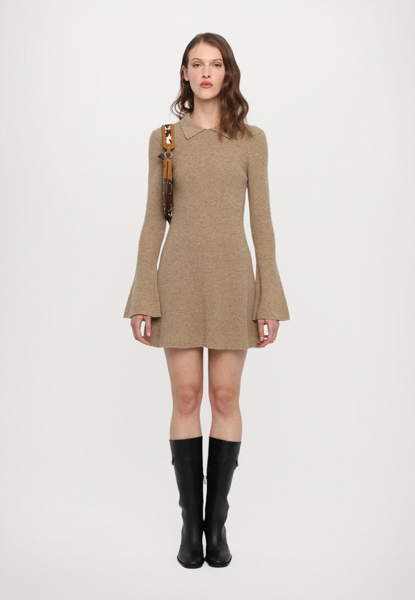 CARMEN COLLAR DRESS - Jumper dress - camel2