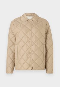 QUILTED JACKET WITH COLLAR - Light jacket - concrete beige