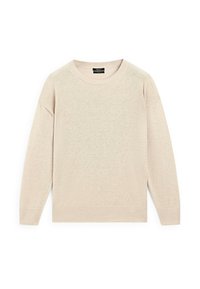 OVERSIZE CREW NECK - Stickad tröja - sand