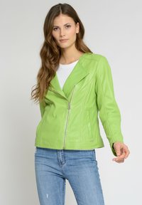 Maze - Leather jacket - mint green Thumbnail Image 1