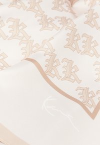 Karl Kani SMALL SIGNATURE  OLD ENGLISH SATIN SCARF - Fuliaras - offwhite taupe