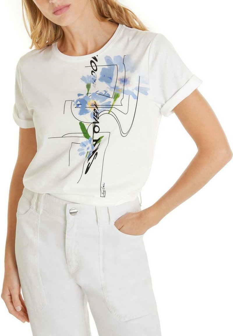 Damen Kleider | Marc Cain T-Shirt print granny smith/weiß - LC36307 Damen Kleider | Marc Cain T-Shirt print granny smith/weiß - LC36307