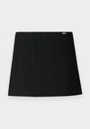 ZANITA PINSTRIPE MINI SKIRT - Minirock - black/silver coloured