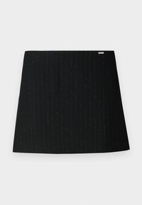 ZANITA PINSTRIPE MINI SKIRT - Mini suknja - black/silver coloured