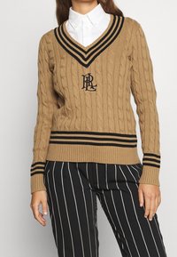 Lauren Ralph Lauren Stickad tröja - camel