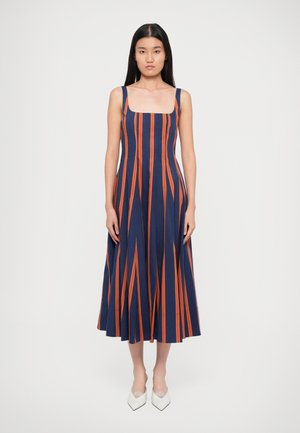 WELLS DRESS - Dnevna obleka - red/dark blue