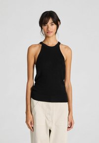 LULU GOTS - Strickpullover - black