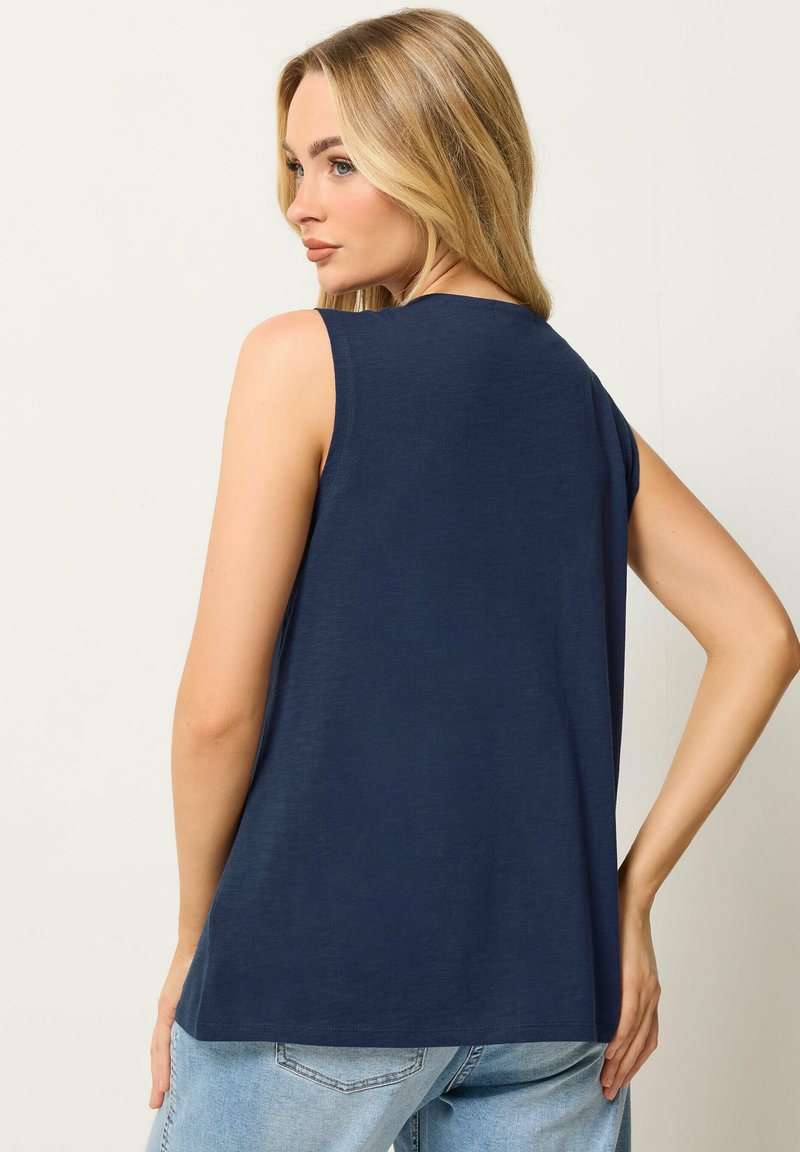 Jupe Femme M&Co Taille 28, Bleu Motif Géométrique, Coupe A, Viscose (occasion)
