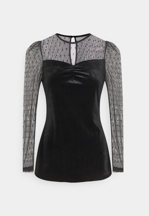 SPOT YOKE - Long sleeved top - black
