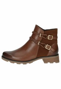 Cowboy/biker ankle boot - cognac comb