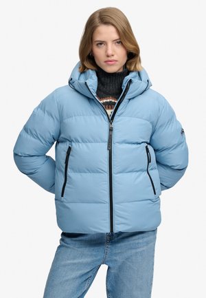Superdry & Co, SUPERDRY HOODED SPORTS PUFFER JACKET.. - Vinterjakker - washed denim blue