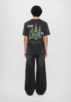 Filling Pieces, T-shirt imprimé - mottled anthracite