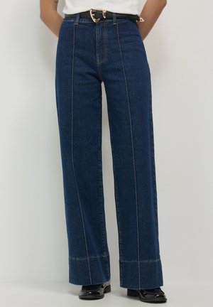 Calliope VITA ALTA - Wide Leg - blu denim scuro
