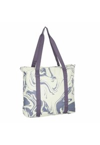 Bench Shopping Bag - weiß violett