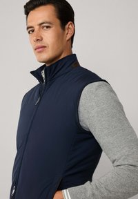 Hackett London Strukirani kaput - midnight blue