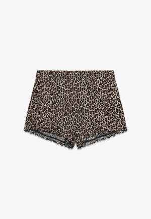 Guess, SHORTS MIT ANIMALPRINT SET - Nachtwäsche Set - animalprint braun