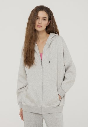 Terranova Felpa con zip - grigio chiaro melange