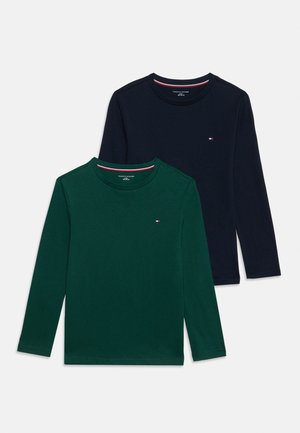 Tommy Hilfiger, TEE UNISEX 2 PACK - Φανέλα - navy blue/ornamental green