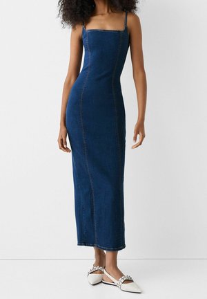 Bershka Vestido vaquero - dark blue