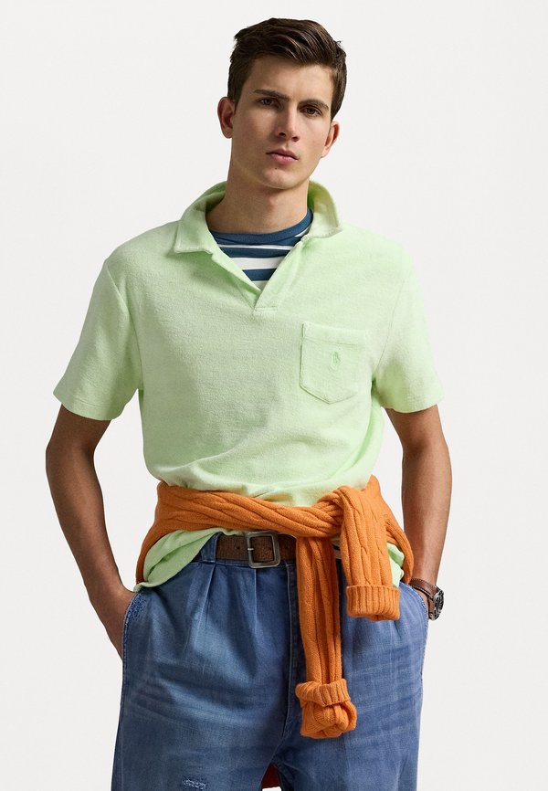 MINERAL DYED TERRY POLO SHIRT - Polo shirt - leaf