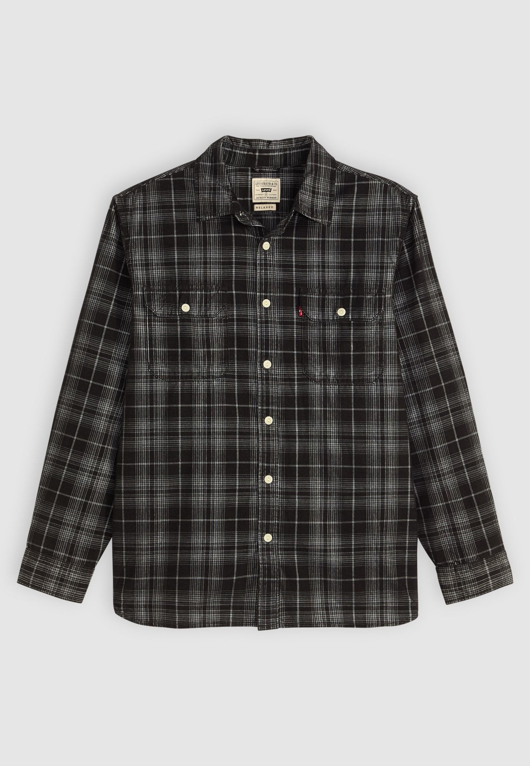 Levi's® JACKSON WORKER - Shirt - huxley plaid jet black corduroy