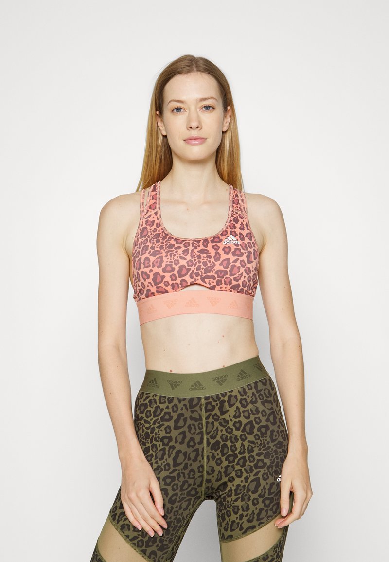 adidas Performance BRA - Sutiã desportivo de suporte médio - multicolor/ambient blush