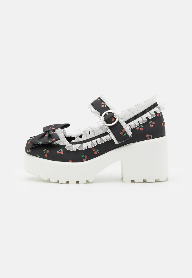 Koi Footwear Tira Floral Mary Janes Korkokengat Musta