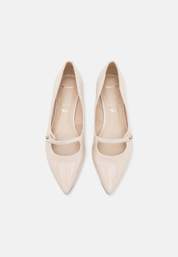 Ankle strap ballet pumps - ivory2