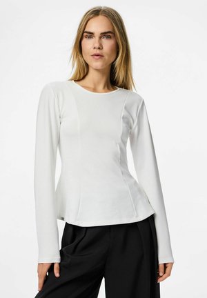 MIT LANGEN ÄRMELN PCLUCCI PEPLUM - T-shirt à manches longues - cloud dancer